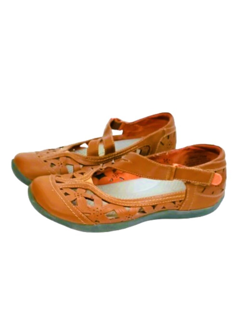 BareTraps Women's Cognac Cutout Mary Jane Flats